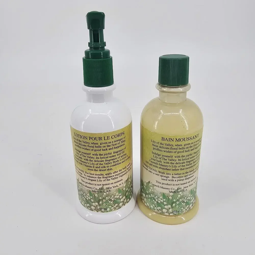 Caswell Massey Lily Of The Valley Body Lotion 240 ML & Foaming Bath Gel 250 ML